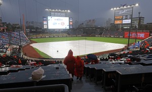 Opening game of KBO postseason series rained out