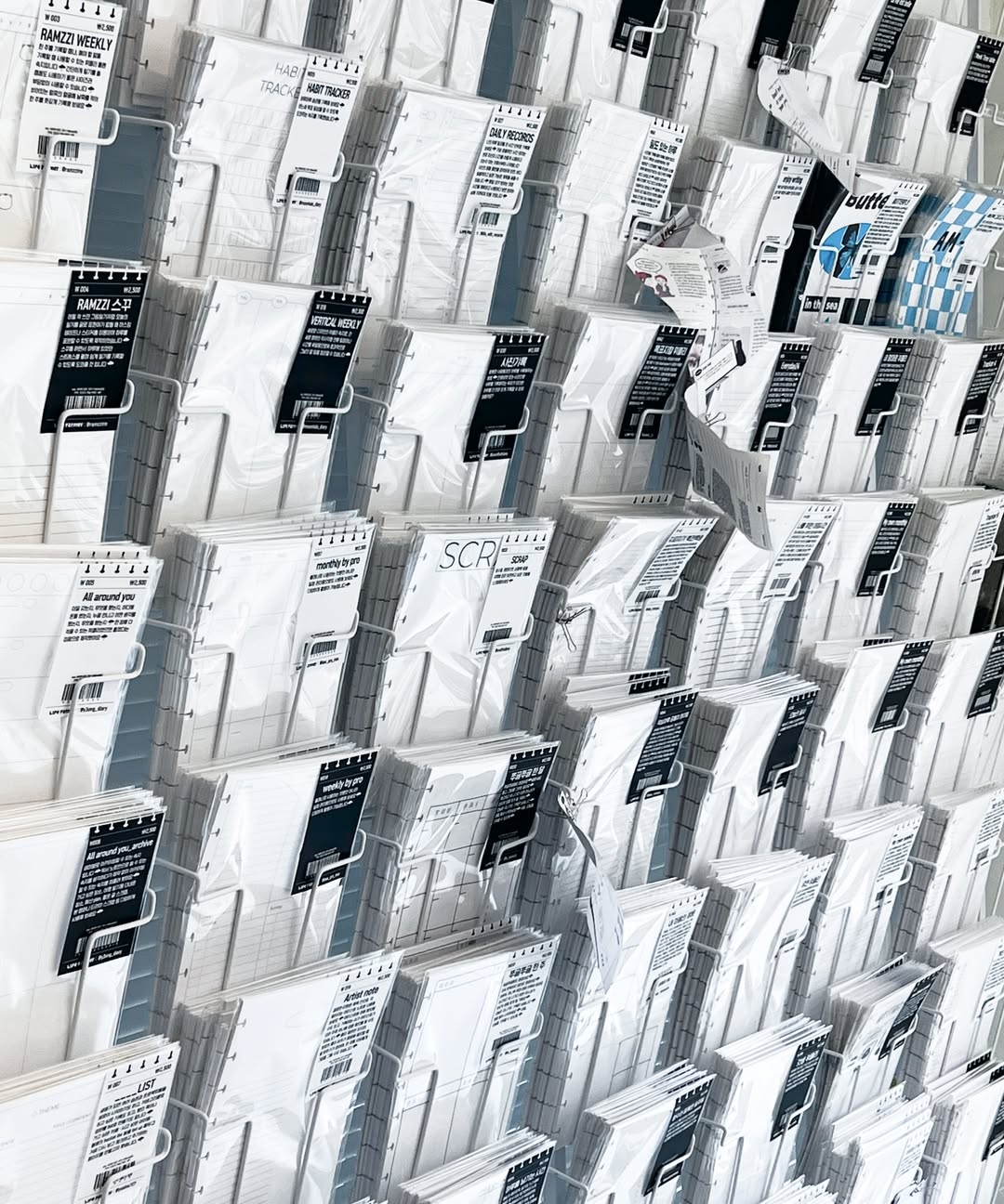 Notebook inserts are displayed on the walls at Mushroom Paper Farm. (Mushroom Paper Farm)