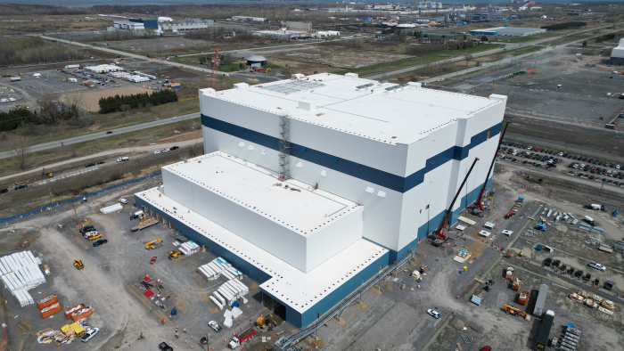 A cathode materials plant under construction in Becancour, Quebec, by Ultium CAM, a joint venture between POSCO Future M and General Motors (Posco Future M)