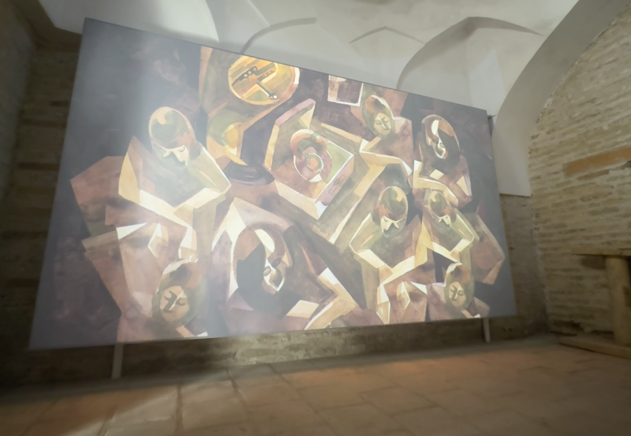 Daria Kim's 16-minute animation "1937," screened at the Bukhara Biennial (Park Ga-young/The Korea Herald)