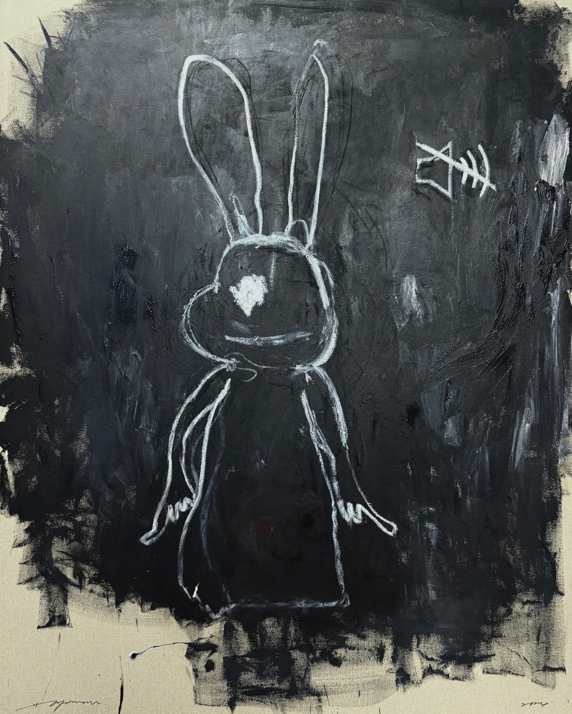 A work from Ha Ji-won‘s “Talking Rabbit” series (Courtesy of Ha)