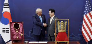 Trump given South Korea's highest honor, Silla gold crown
