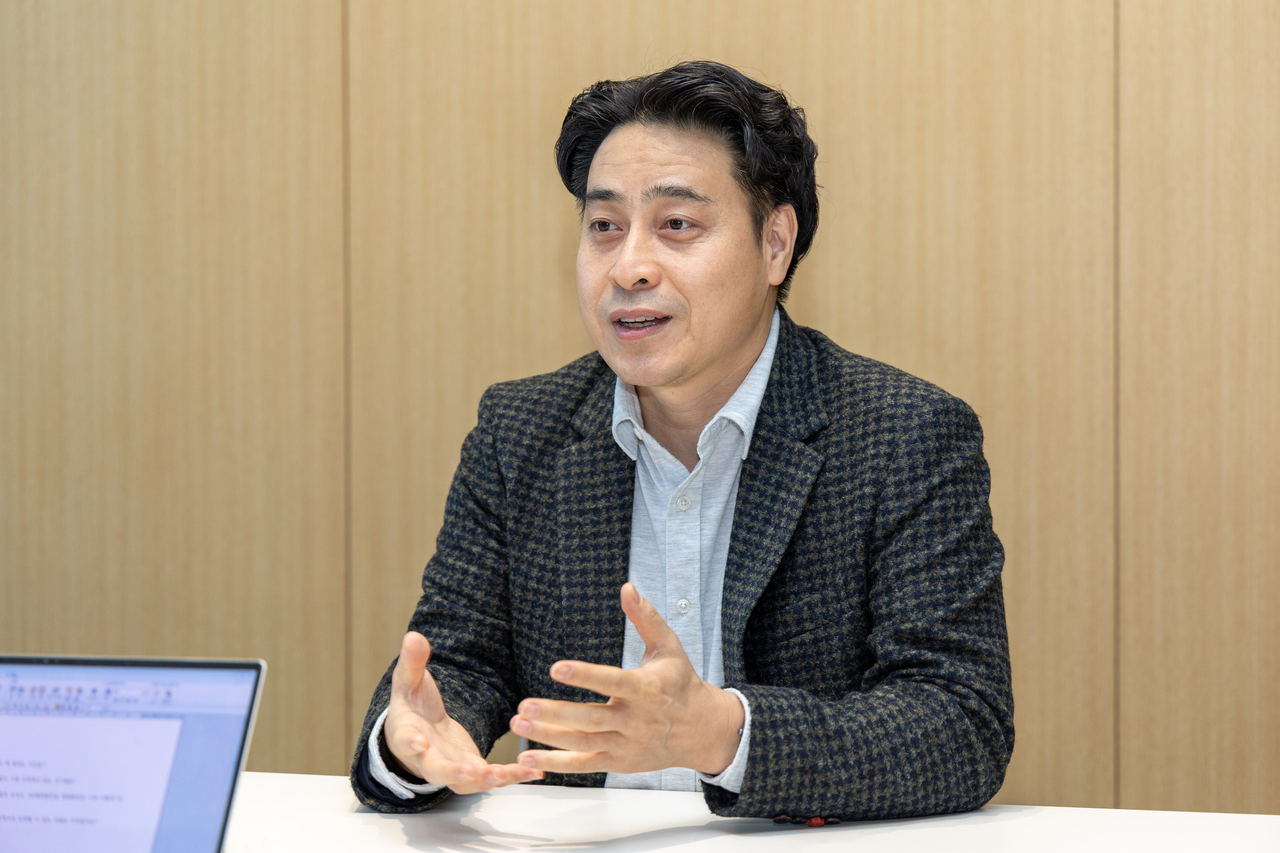 이상봉 HD현대미포 상무가 24일 경기 성남시 HD현대 GRC에서 헤럴드경제와 인터뷰하고 있다. [HD현대 제공]