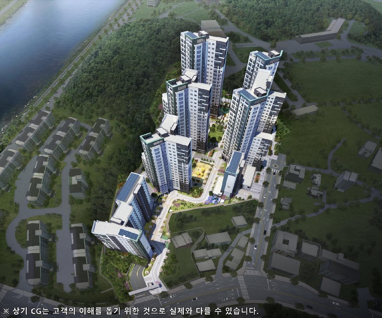 효성해링턴 플레이스 영주 더리버 조감도. [효성해링턴플레이스제공]