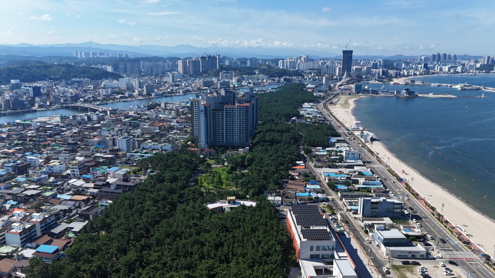 송도솔밭 도시숲 전경 .[포항시 제공]