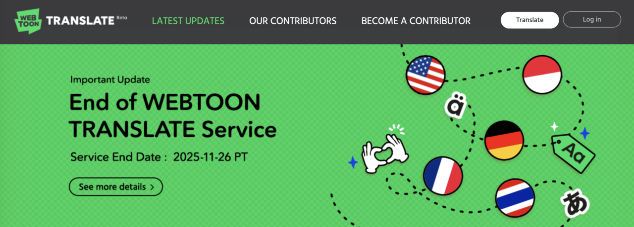 Naver s Webtoon Translate to shut down The Korea Herald