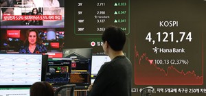 Seoul shares snap 4-day bull run on foreign selling binge; won sharply down