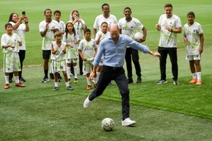 Prince William plays soccer, volleyball in Rio on climate trip