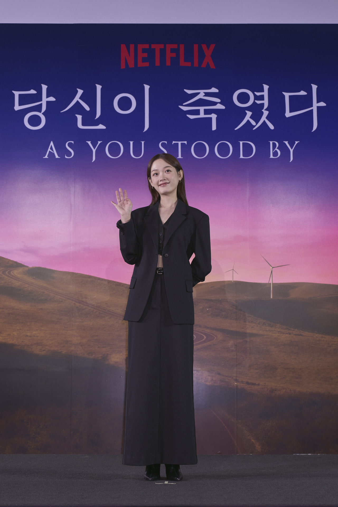 5일 오전 서울 CGV 용산아이파크몰에서 열린 넷플릭스 시리즈 <당신이 죽였다> 제작발표회에서 배우 이유미가 포즈를 취하고 있다. [넷플릭스 제공]
