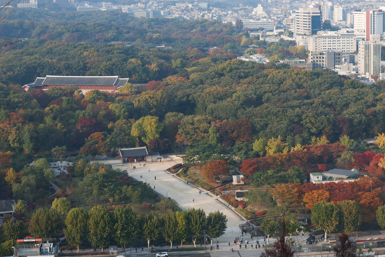 This photo shows Jongmyo Shrine in Jongno-gu, Seoul, on Thursday. (Newsis)