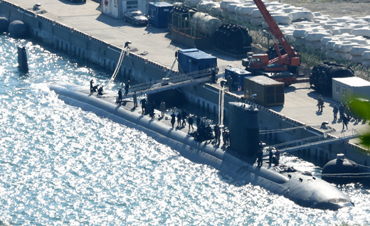The USS Columbia (SSN 771), a 6,900-ton Los Angeles-class nuclear-powered submarine of the US Navy. (Newsis)