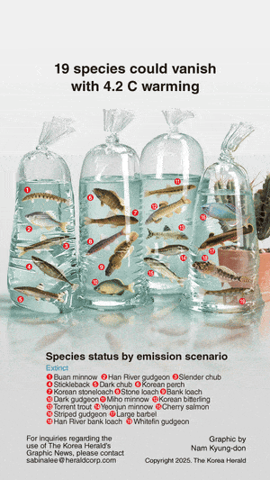 [Graphic News] 19 species could vanish with 4.2 C warming
