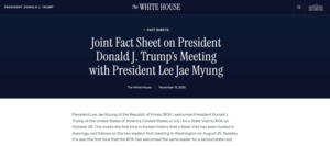 Highlights from Korea-US joint fact sheet