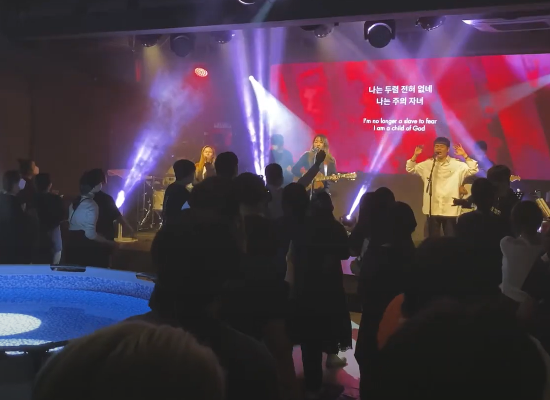 This screenshot from Newsong Church's YouTube channel shows a sermon at the church. (@inewsongchurch, YouTube)