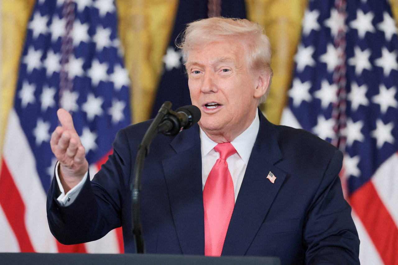 US President Donald Trump speaks on the day he is set to sign an executive order on "Fostering the Future" in the East Room of the White House, in Washington, D.C., US, November 13, 2025. (REUTERS / Jonathan Ernst)