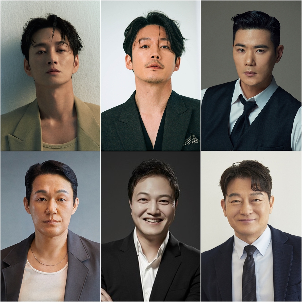 사진 제공=길스토리이엔티(이현욱), 큐오에이(장혁), 엔에스이엔엠(김강우), 매니지먼트 런(박성웅), 피에이(PA)엔터테인먼트(정웅인), 순이엔티(조성하)