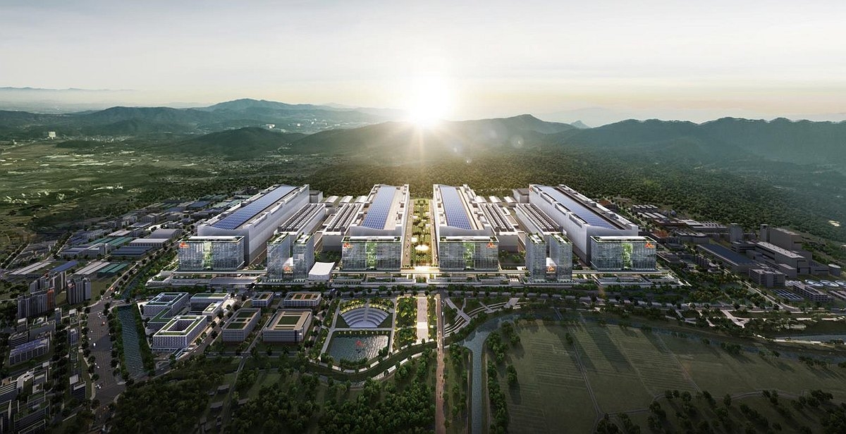 A bird’s-eye view of the Yongin Semiconductor Cluster on Jan. 6. (Yongin City)
