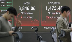 Seoul shares fall for 2nd day on AI uncertainties; won sharply down