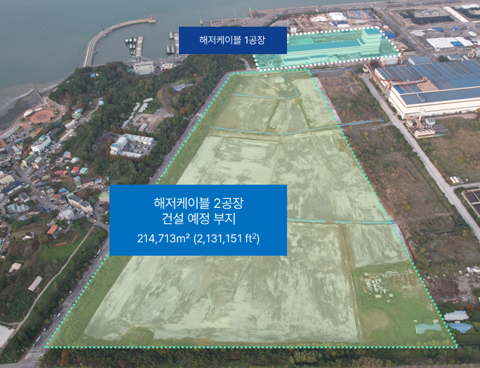 대한전선 당진 해저케이블 2공장 건설 부지. [대한전선 제공]