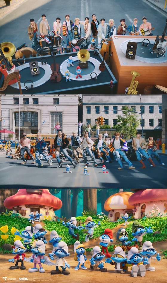 マルタンマルジェラ　smurfs スマーフ Seventeen collaborates with Smurfs - The Korea Herald