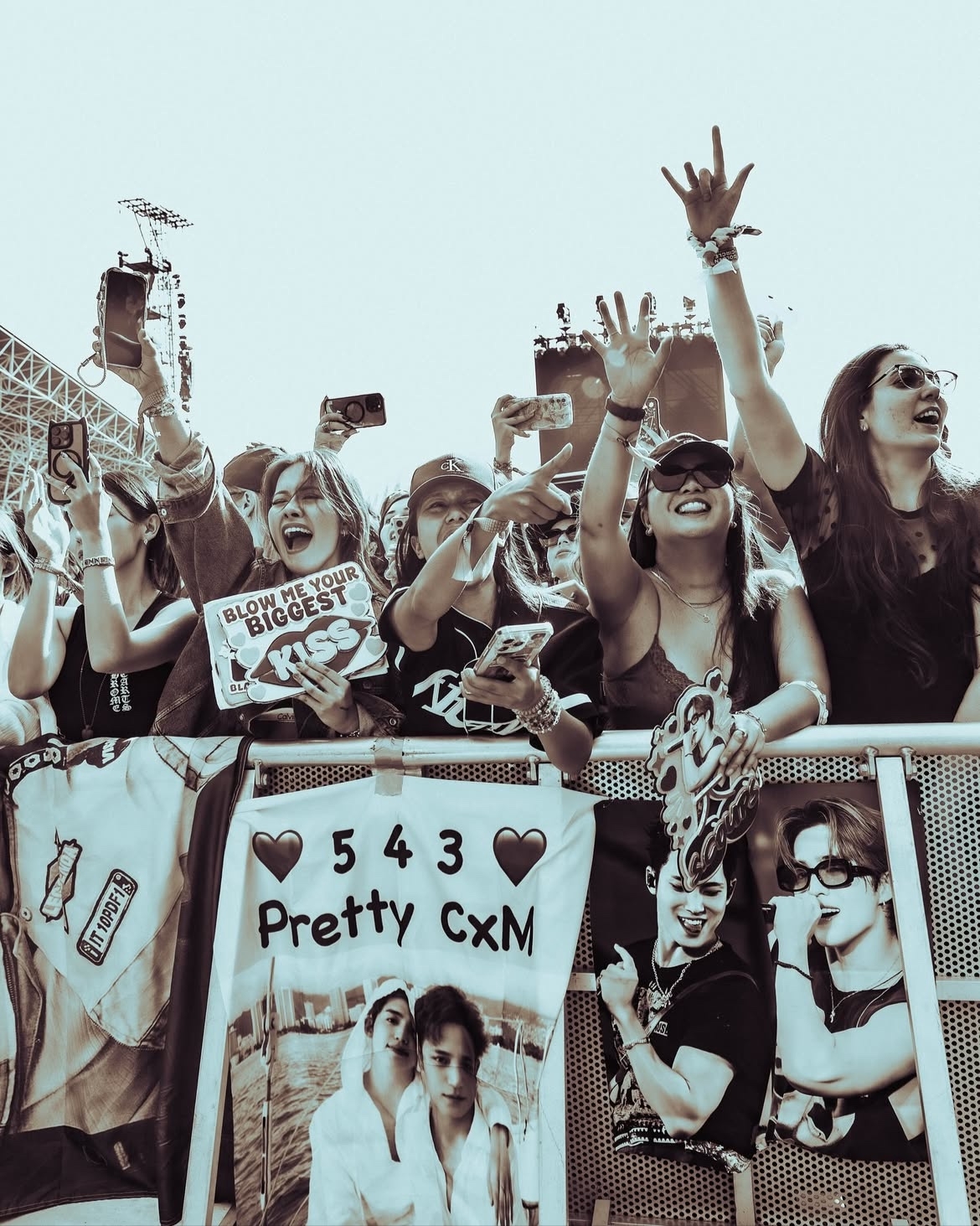 Fans cheer for Seventeen during Dream Concert Abu Dhabi, held at Etihad Park on Yas Island, United Arab Emirates, Saturday. (Theory Eleven Entertainment's Instagram account)