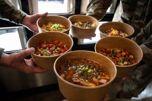 Dishes prepared at Market 19, an automated dining facility at Camp Walker, home of the 19th Expeditionary Sustainment Command in Nam-gu, Daegu, on Friday. (USFK)
