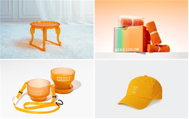 Merchandise featuring “Morning Yellow,” the city’s newly designated official color for 2026 (Seoul Metropolitan Government)