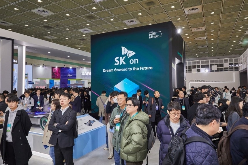 지난 3월 인터배터리 2025에 참가한 SK온 부스 전경. [SK온 제공]