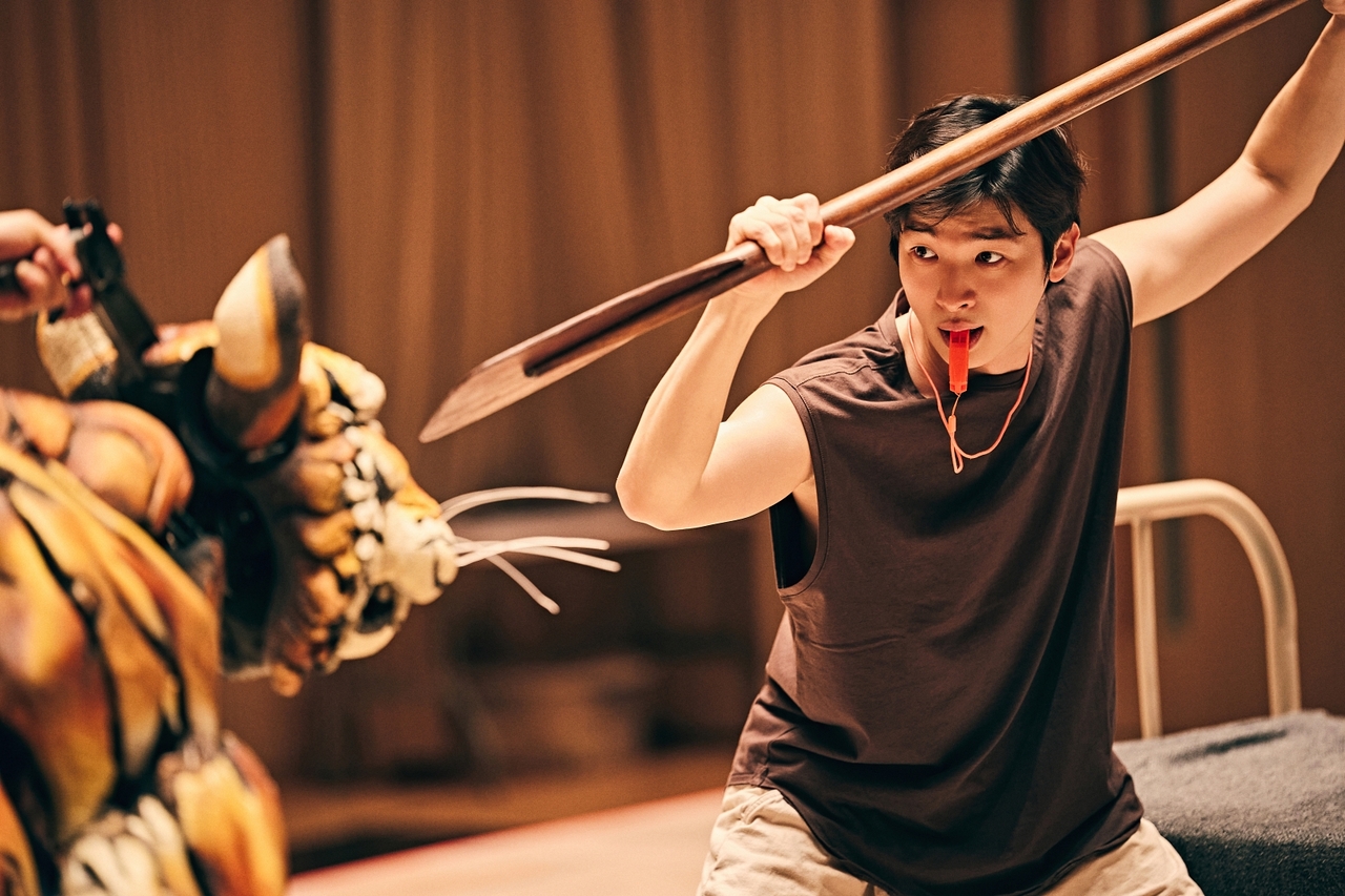 Musical stage actor Park Kang-hyun participates in a rehearsal for "Life of Pi." (S&Co)