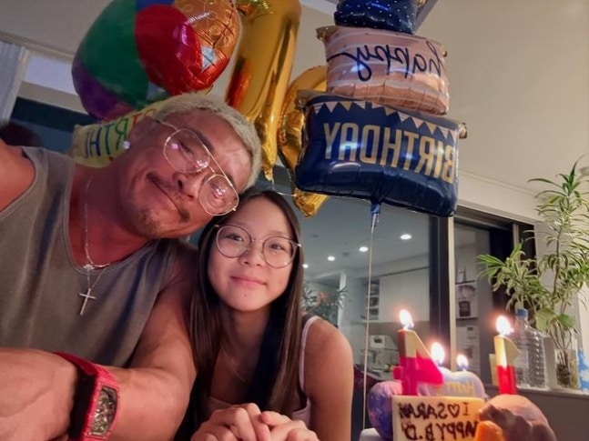 Choo Sung-hoon with his daughter (Instragram@akiyamachoo)