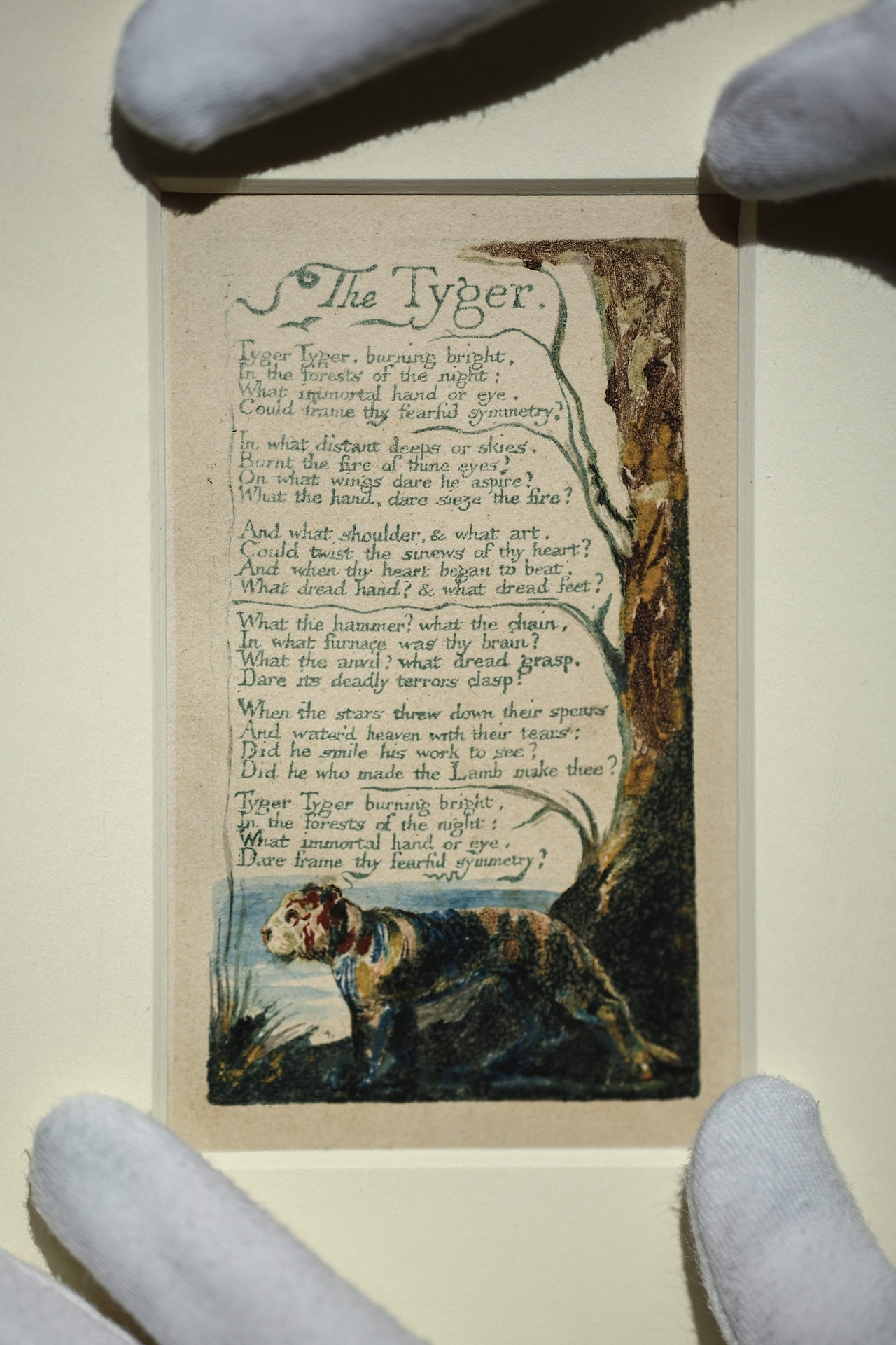 The earliest color edition of English poet William Blake's famous poem "The Tyger"   AFP-Yonhap