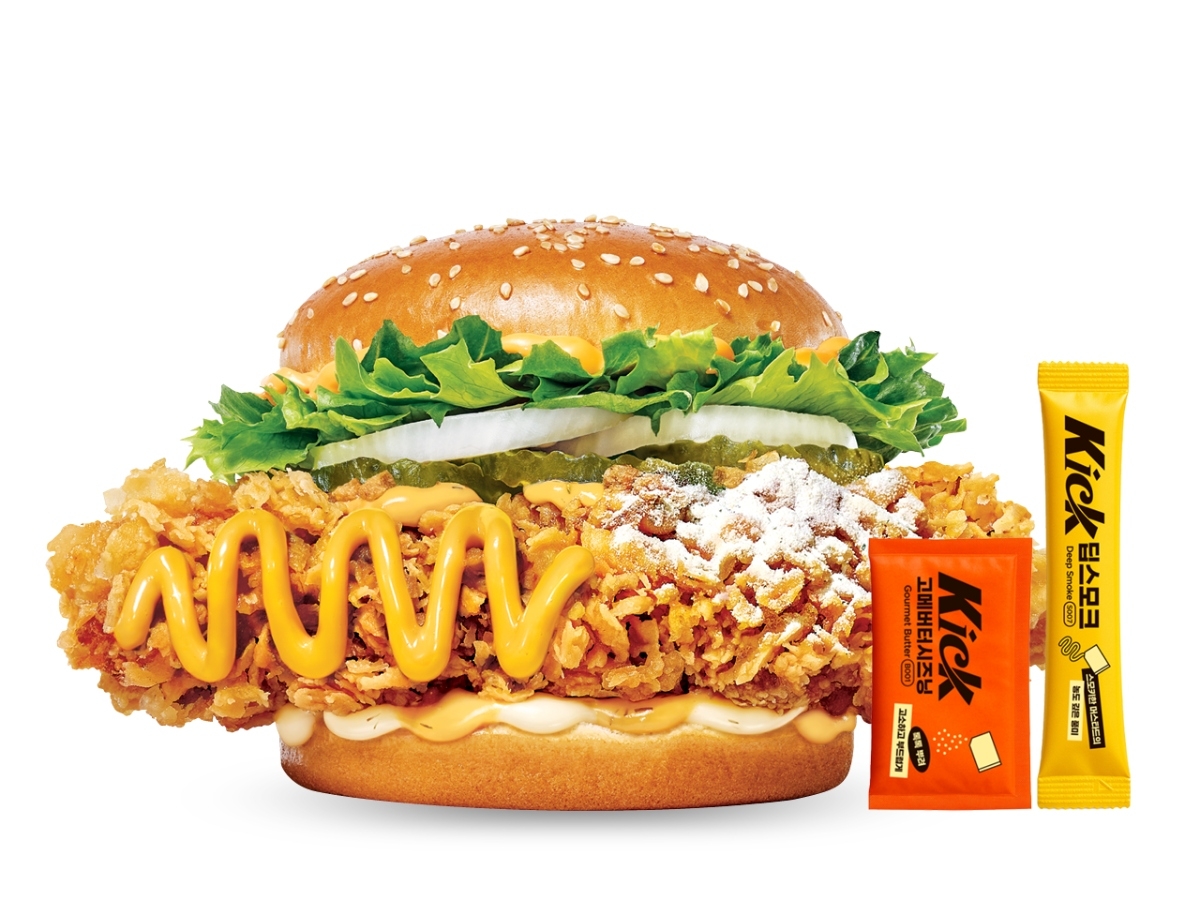 맘스터치, 커스터마이징 버거 ‘슈퍼싸이더블킥’  [맘스터치 제공]