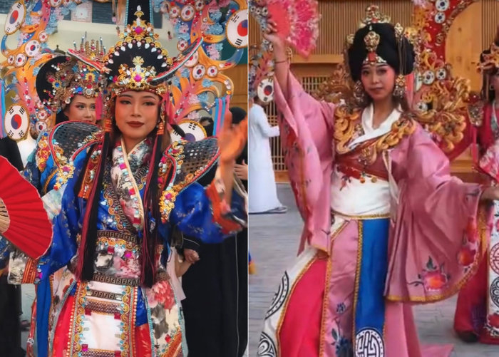 Women are seen in costumes at Saudi Arabia’s Korea Village. (Professor Seo Kyoung-duk)