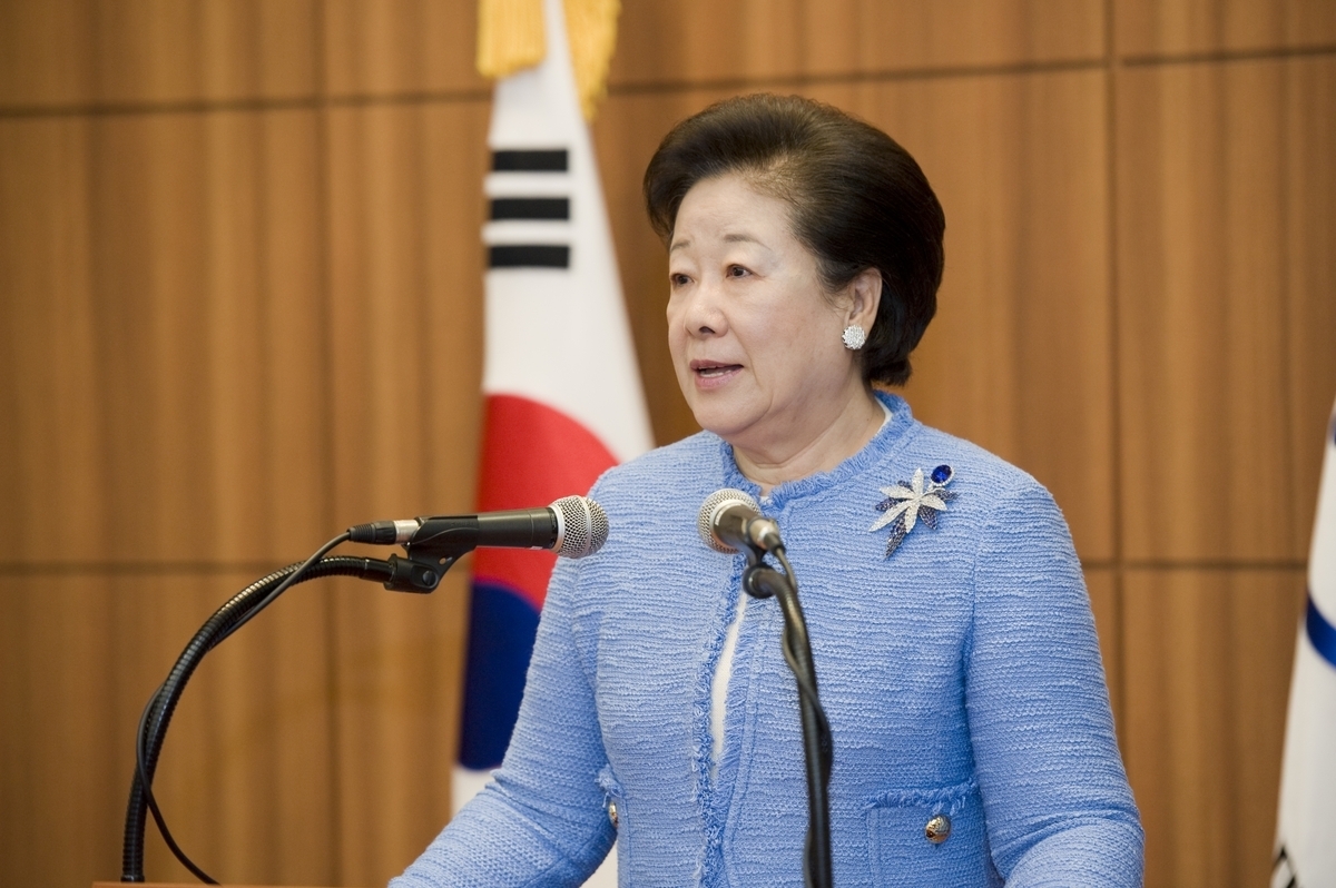 Unification Church leader Han Hak-ja (Unification Church)