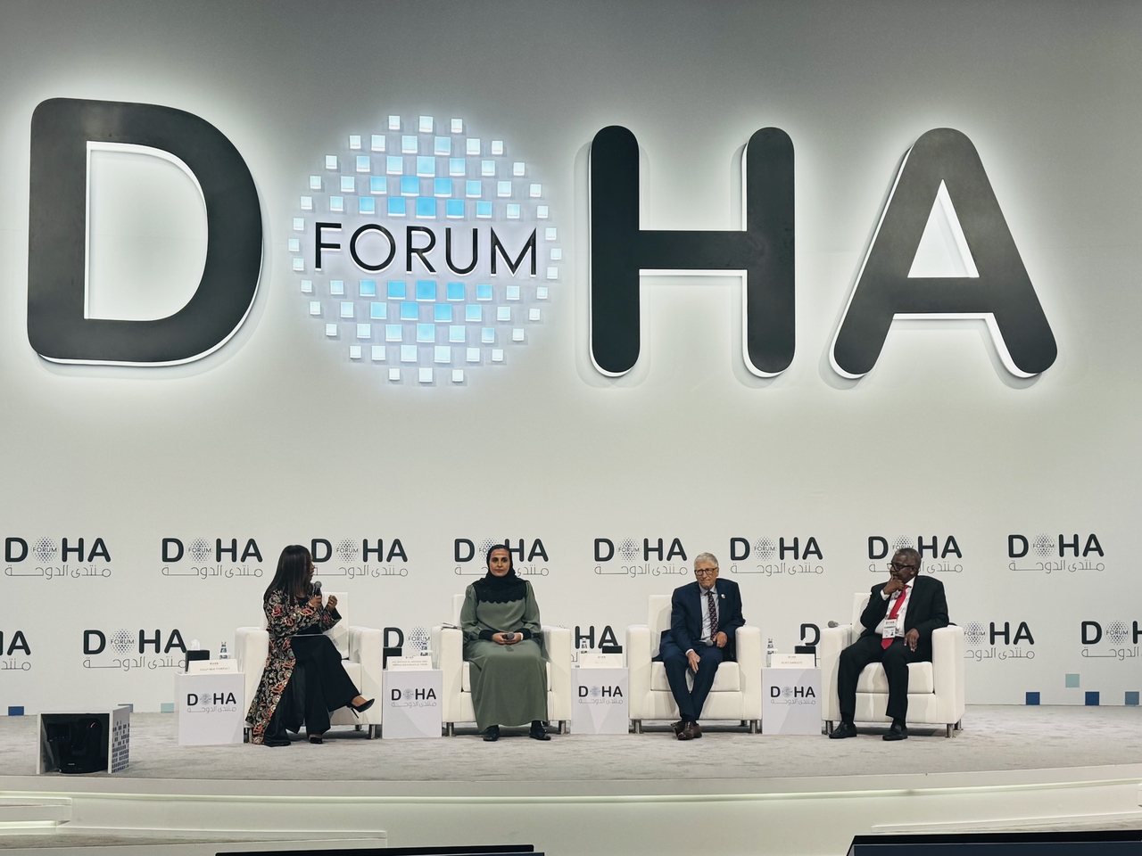 Panelists speak at the 23rd edition of the Doha Forum. (Sanjay Kumar /The Korea Herald)