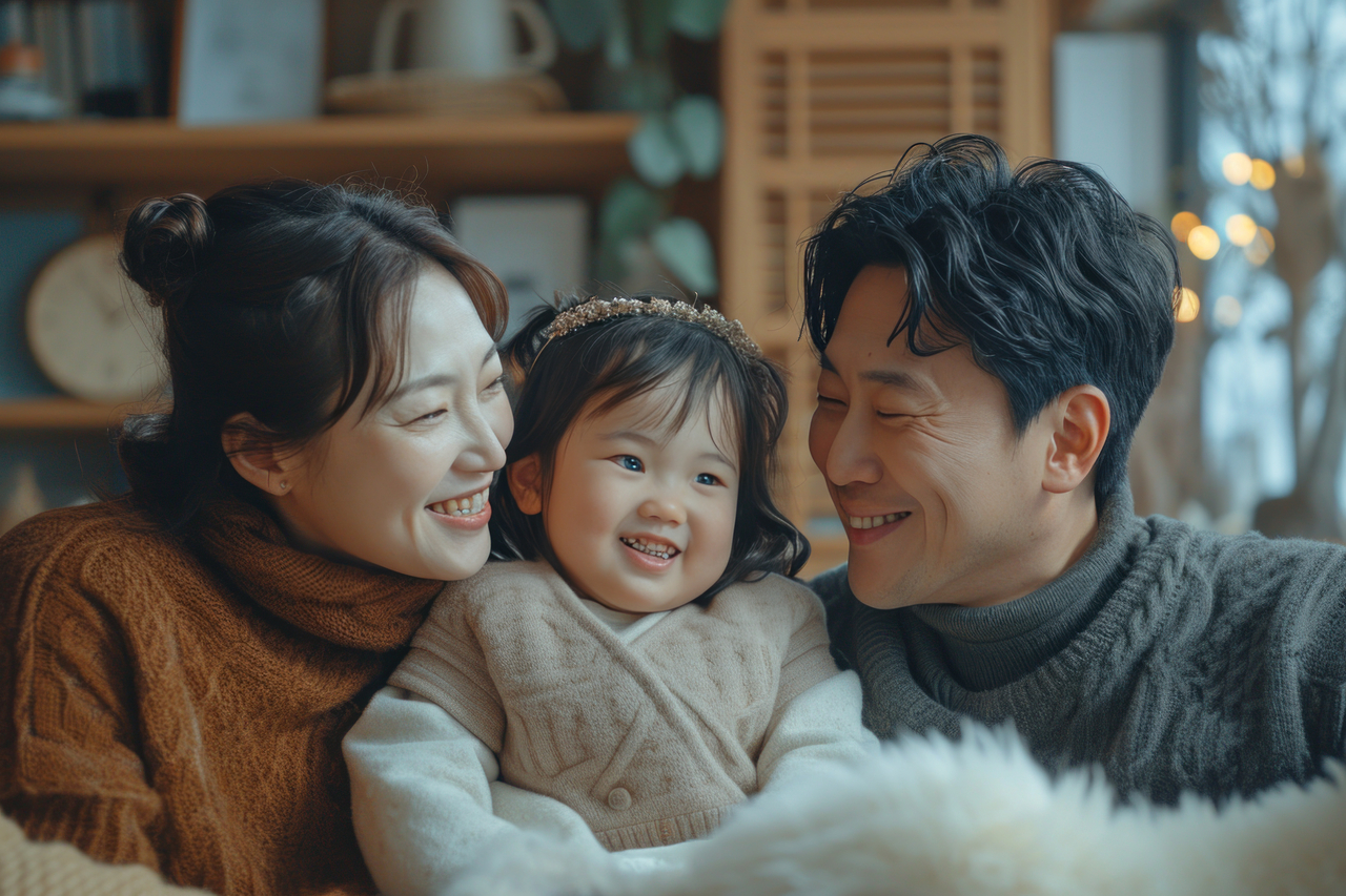 Parents with their young daughter (123rf)