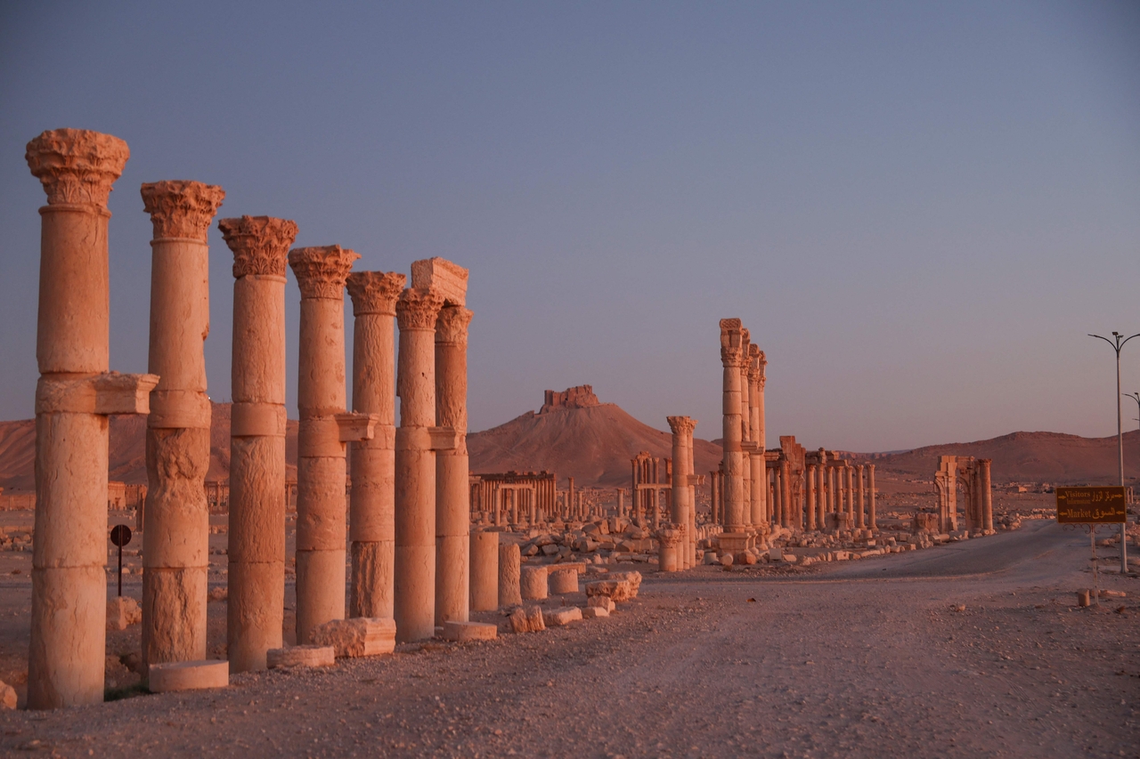 The ancient ruins of Palmyra are pictured in central Syria in August. (AFP-Yonhap)