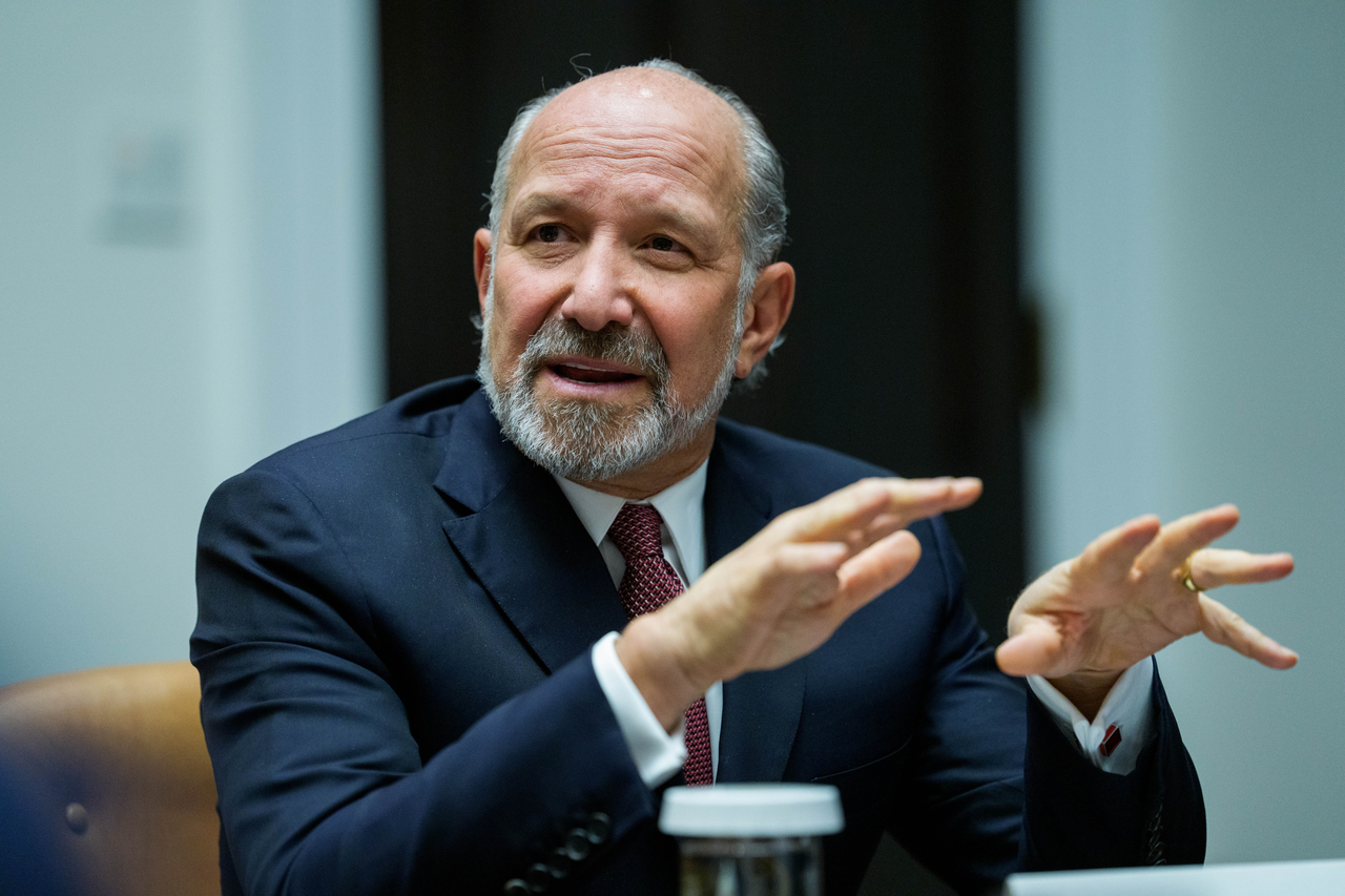 Howard Lutnick, US commerce secretary, during a roundtable in the Roosevelt Room of the White House in Washington, DC, US, on Wednesday. (Getty images)