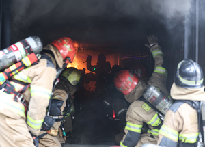 Inside firefighters' live burn training