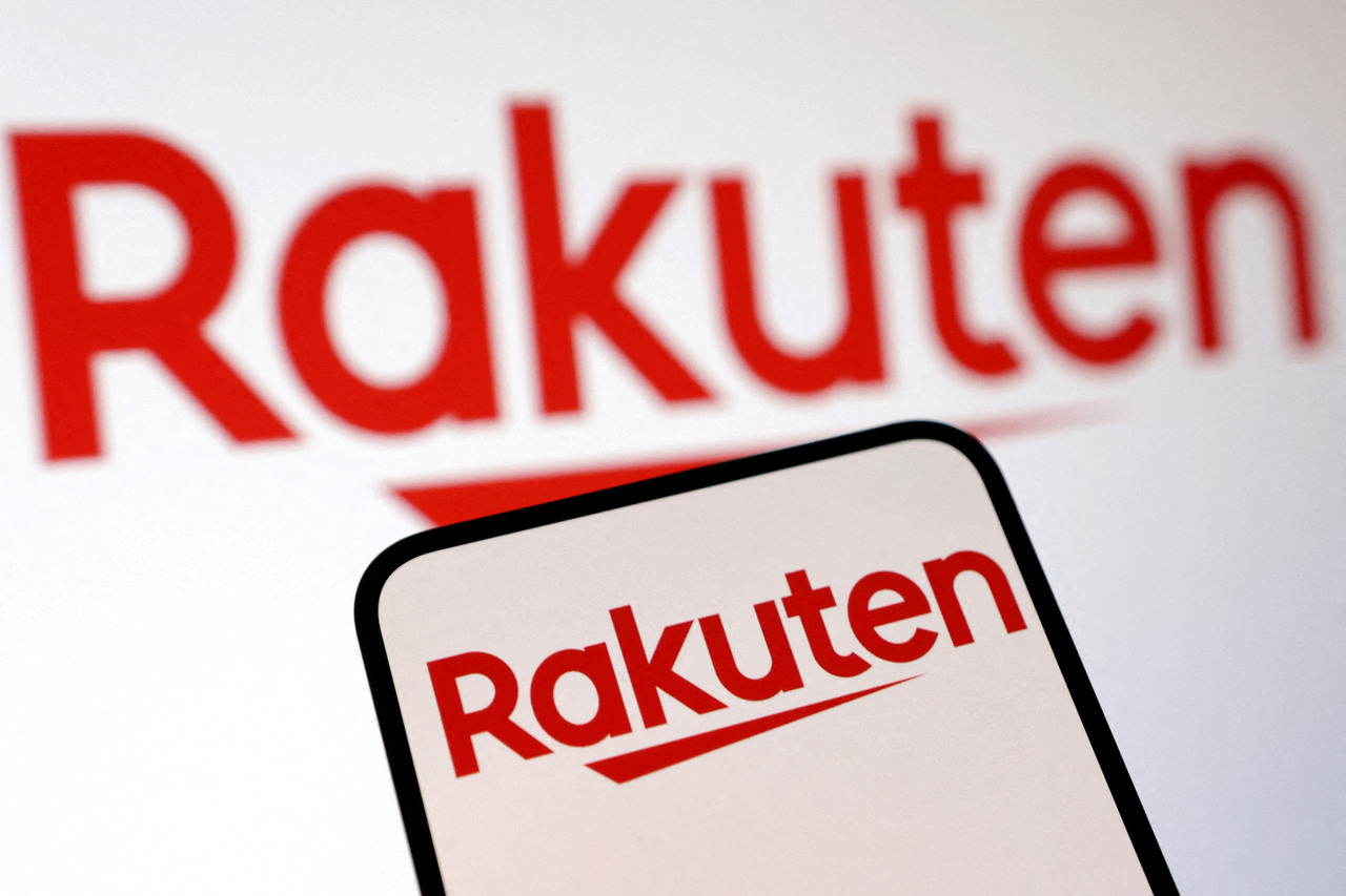 2025년 2월 11일 촬영된 이 일러스트 사진에서 라쿠텐(Rakuten) 로고가 보이고 있다. [로이터]