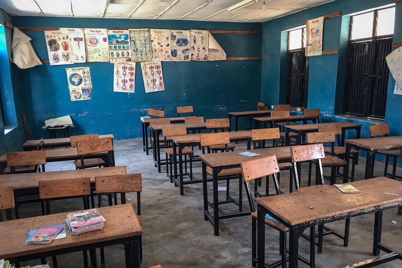 A general view of a classroom at St. Mary's Catholic School in Niger state, Nigeria, Nov. 23. (AFP-Yonhap)