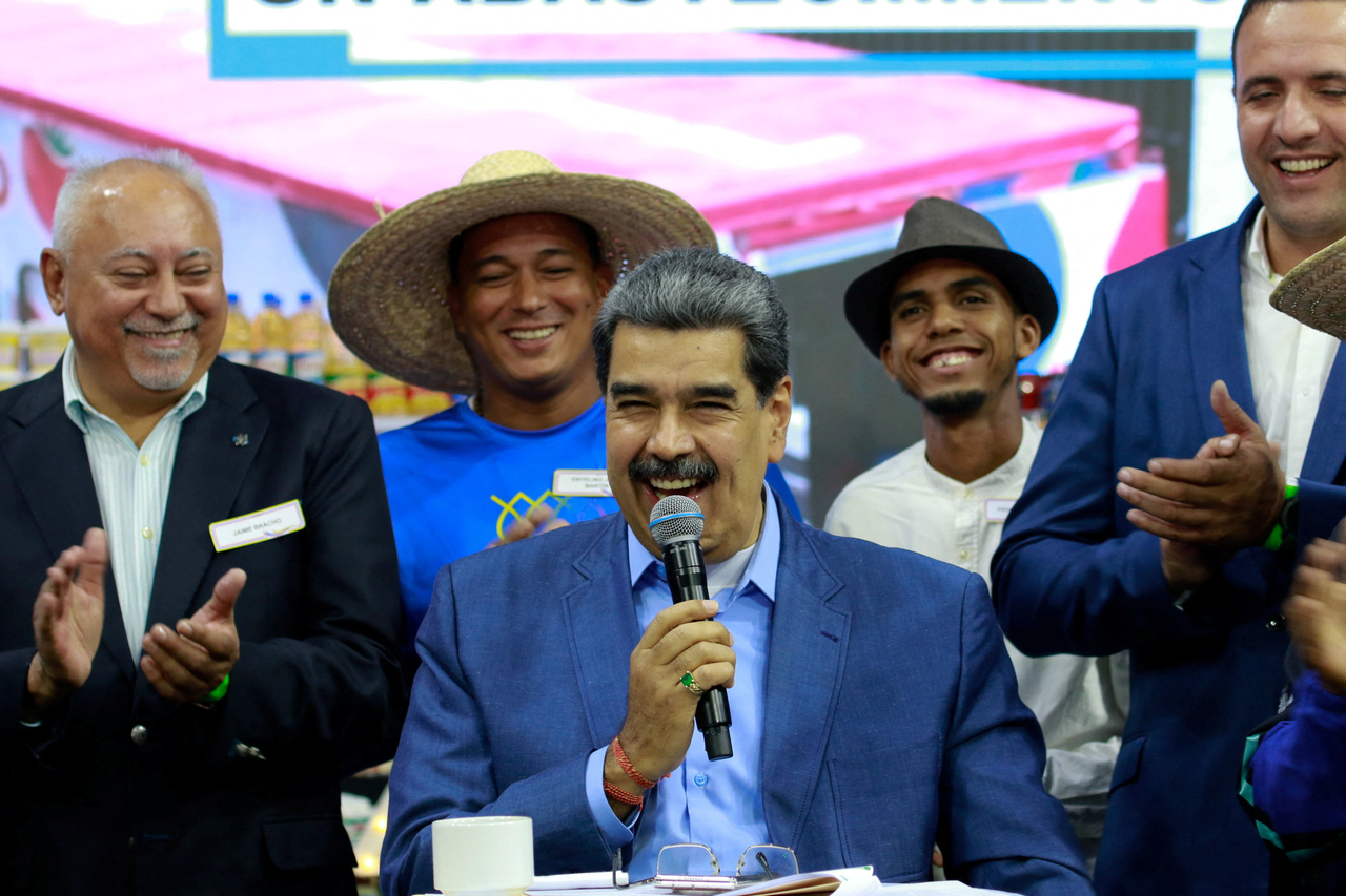 Venezuela's President Nicolas Maduro attends an event in Caracas, Venezuela, Monday. (Reuters-Yonhap)