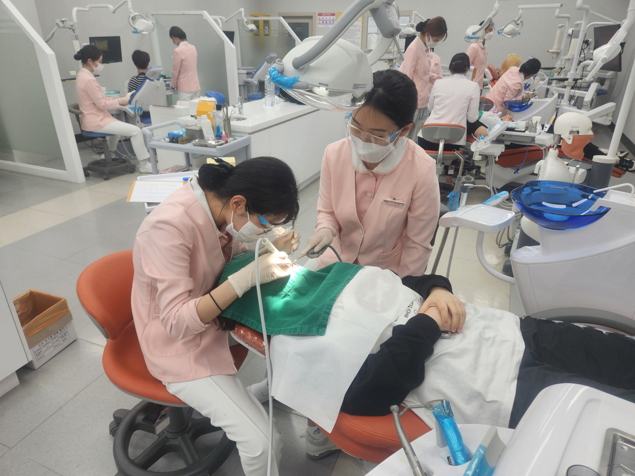 대구과학대 간호학과 학생들 실습모습.[대구과학대 제공]