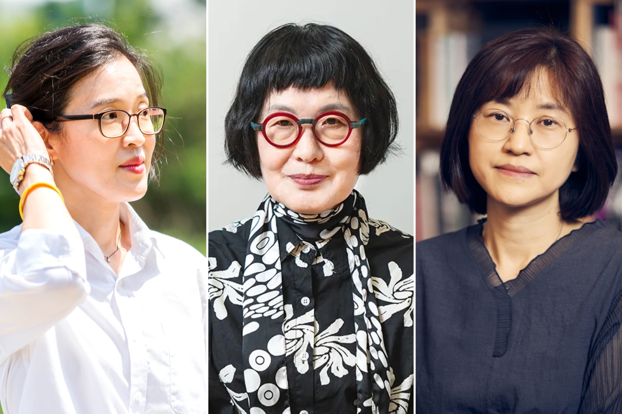 From left, writer Bora Chung, poets Kim Hye-soon and Lee Su-myeong (Rabbit Hole, The Daesan Foundation, Nanda)