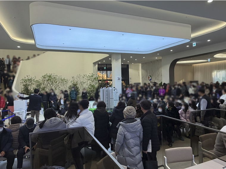 ‘안동 리첼스카이파크’ 견본주택내 모습.[에쓰와이이앤씨 제공]