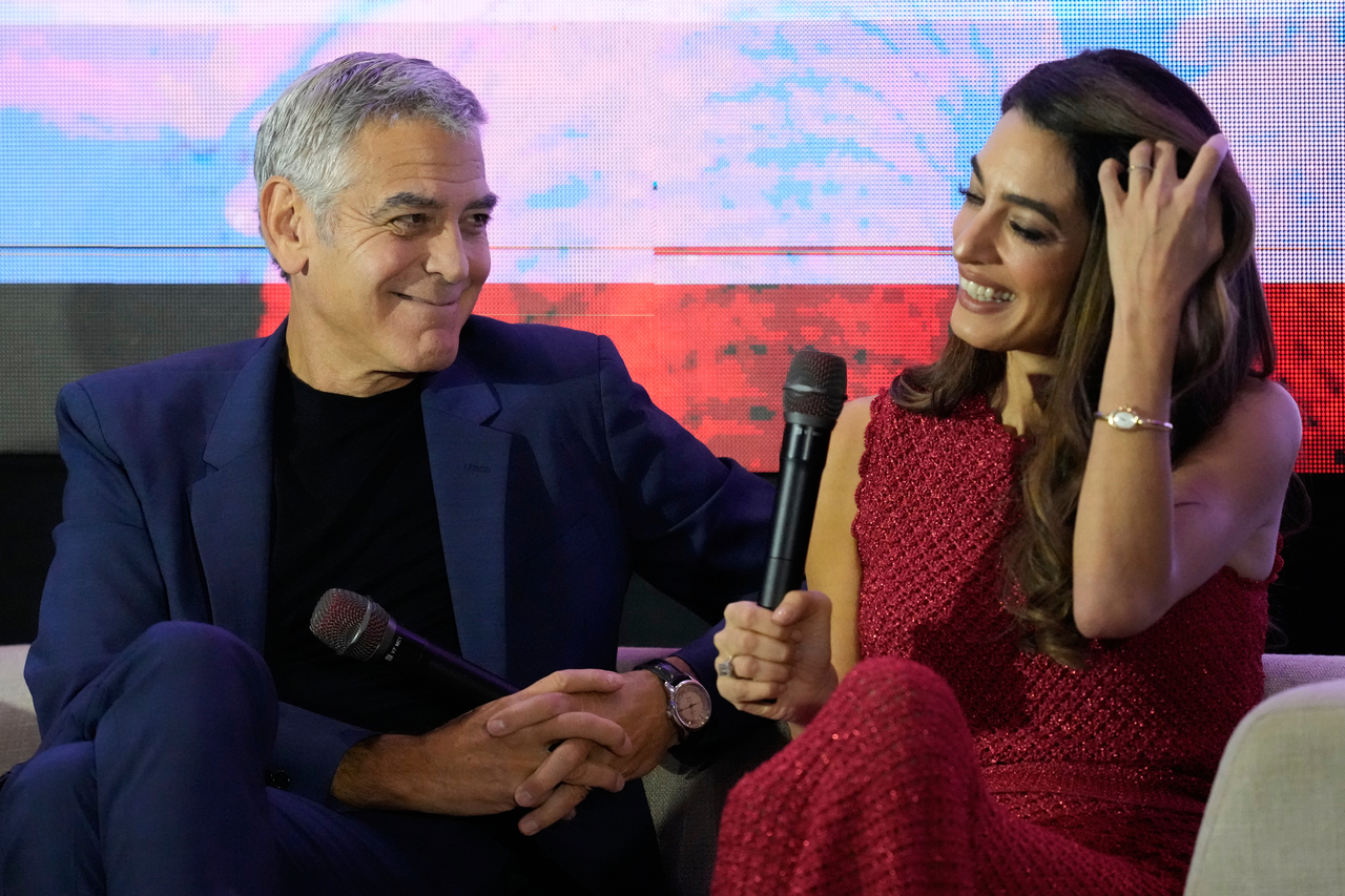 George and his wife Amal   (AP-Yonhap)