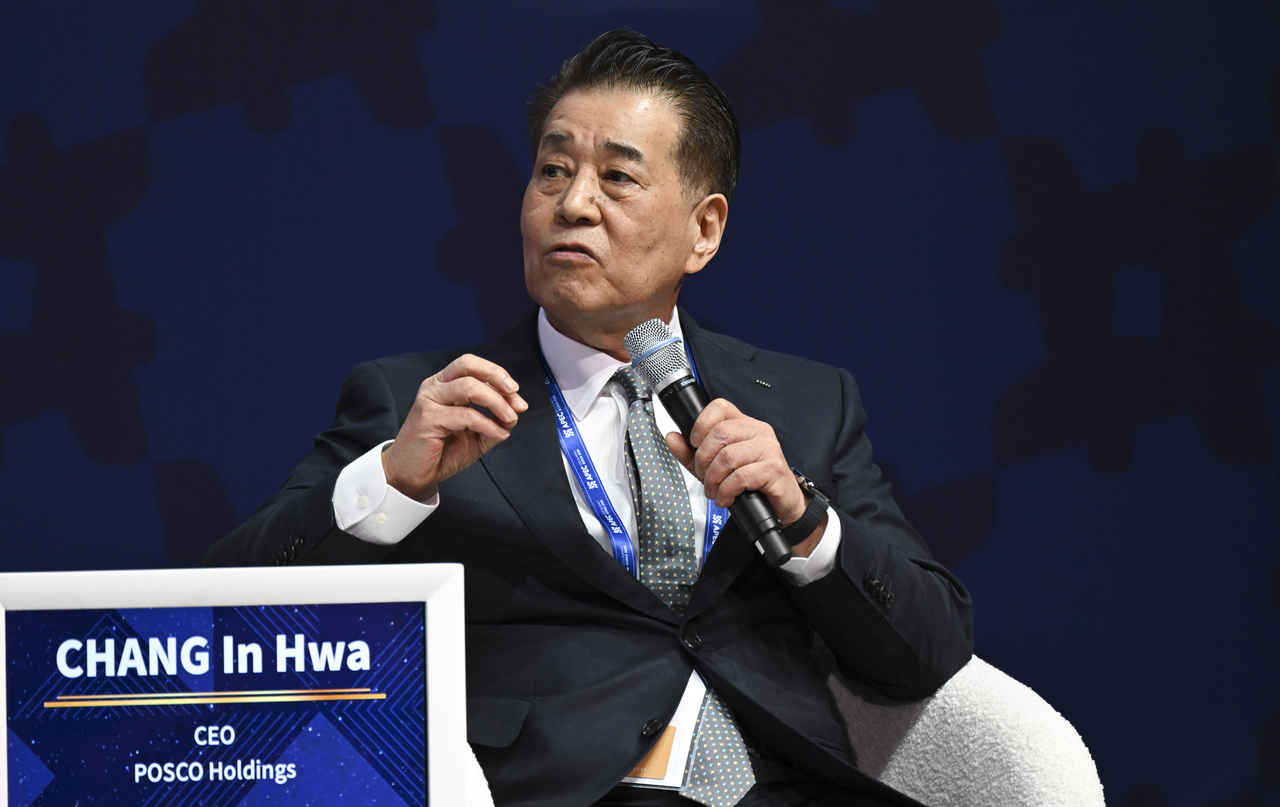 Posco Group Chair Chang In-hwa (Im Se-jun/The Korea Herald)