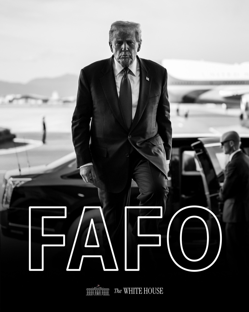 This photo shows US President Donald Trump at Gimhae International Airport in South Korea's southeastern city of Busan on Oct. 30, 2025. (White House's X)
