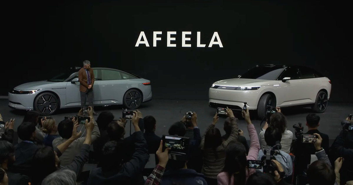 Prototypes of Sony Honda Mobility’s Afeela SUV (Sony Honda Mobility YouTube)
