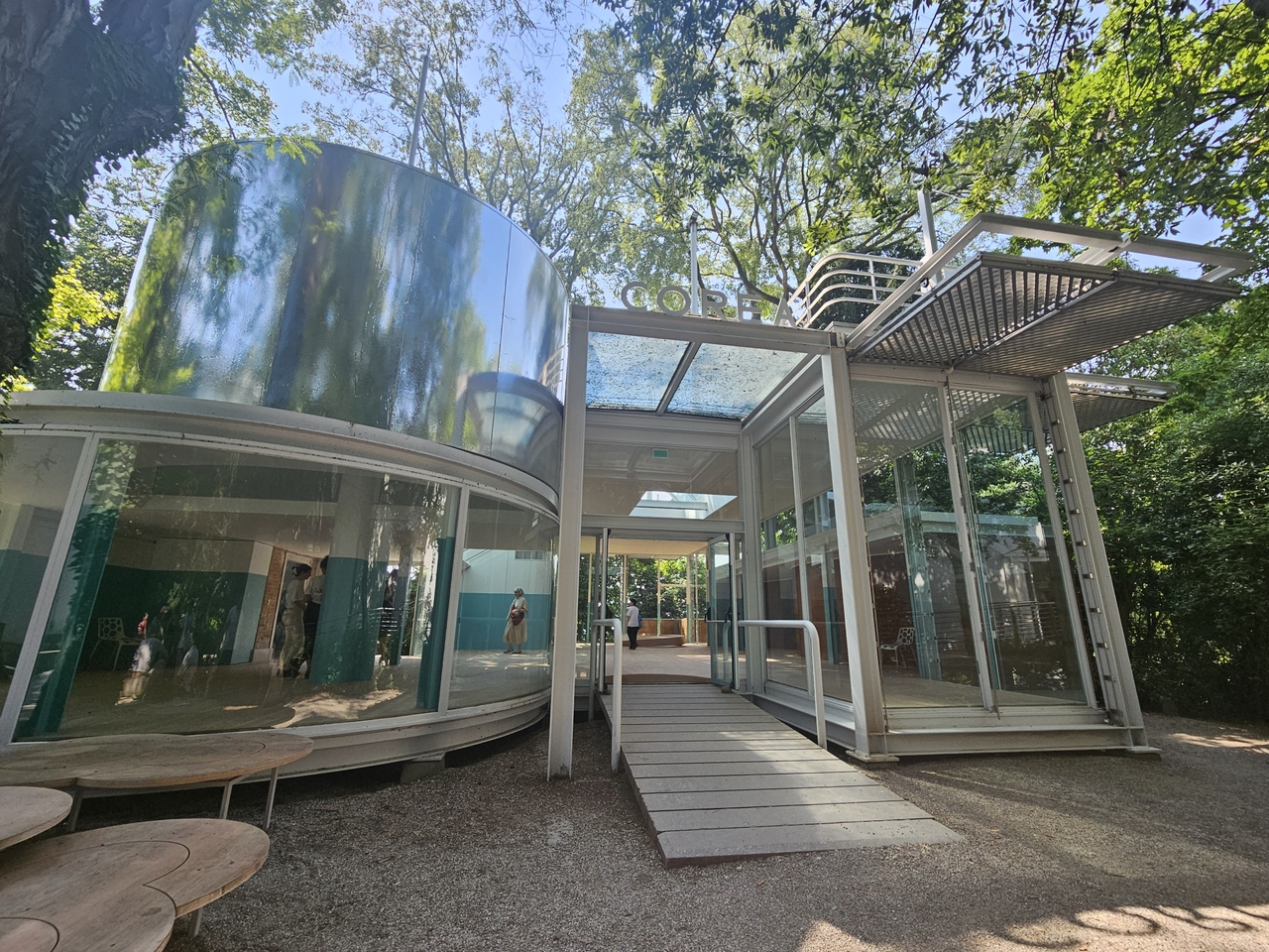View of the Korean Pavilion in the Giardini at Venice Biennale 2024 (Park Yuna/The Korea Herald)